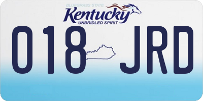 KY license plate 018JRD