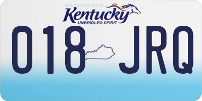 KY license plate 018JRQ