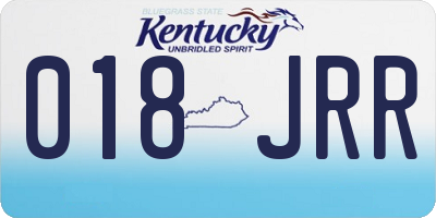 KY license plate 018JRR