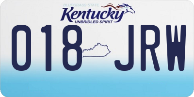 KY license plate 018JRW