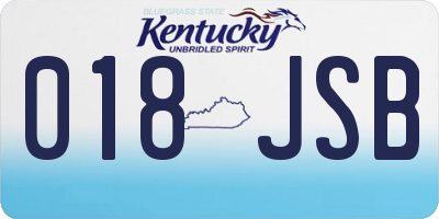 KY license plate 018JSB