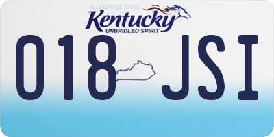 KY license plate 018JSI