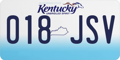 KY license plate 018JSV