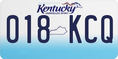 KY license plate 018KCQ