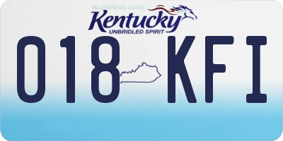 KY license plate 018KFI