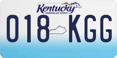 KY license plate 018KGG
