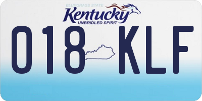 KY license plate 018KLF
