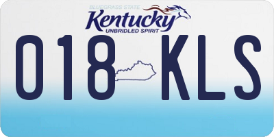 KY license plate 018KLS