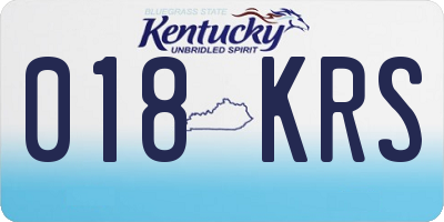 KY license plate 018KRS