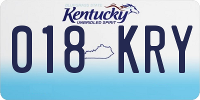 KY license plate 018KRY