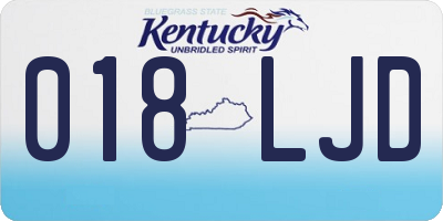 KY license plate 018LJD