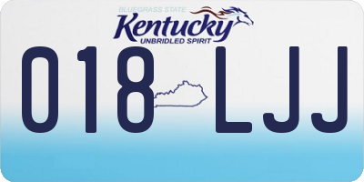 KY license plate 018LJJ