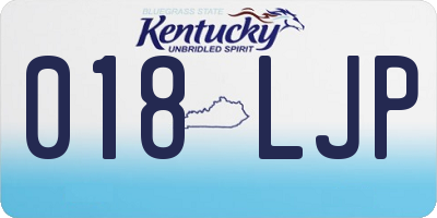 KY license plate 018LJP