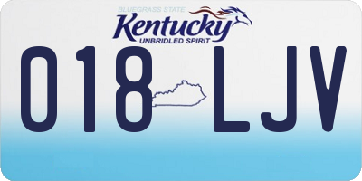 KY license plate 018LJV