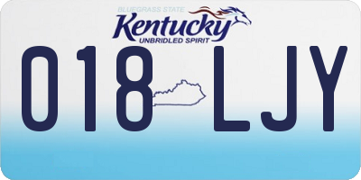 KY license plate 018LJY