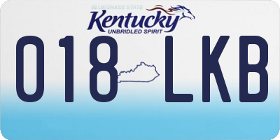 KY license plate 018LKB