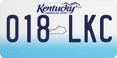 KY license plate 018LKC