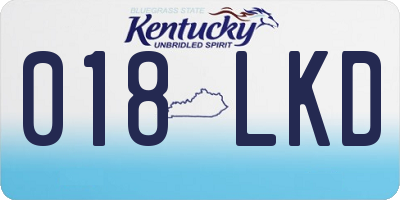 KY license plate 018LKD