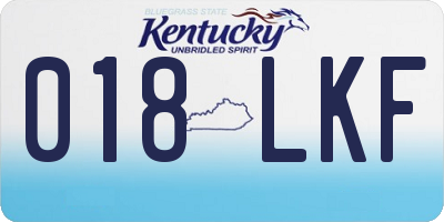 KY license plate 018LKF
