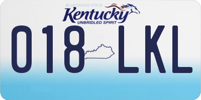 KY license plate 018LKL