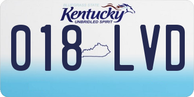 KY license plate 018LVD