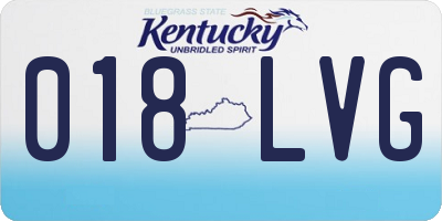 KY license plate 018LVG