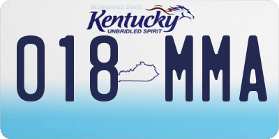 KY license plate 018MMA