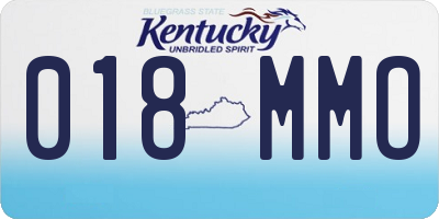 KY license plate 018MMO