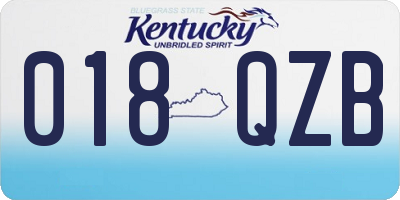 KY license plate 018QZB