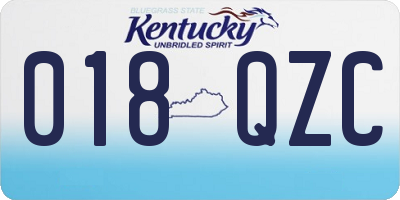 KY license plate 018QZC