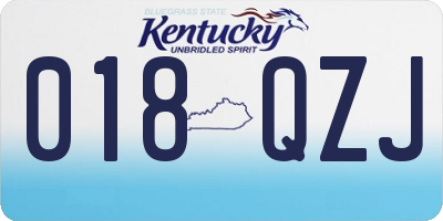 KY license plate 018QZJ