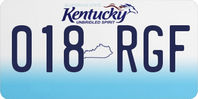 KY license plate 018RGF