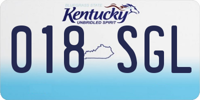 KY license plate 018SGL