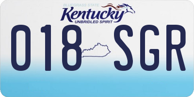 KY license plate 018SGR