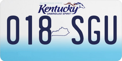 KY license plate 018SGU