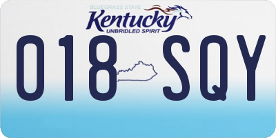 KY license plate 018SQY