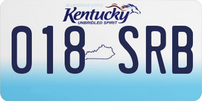 KY license plate 018SRB