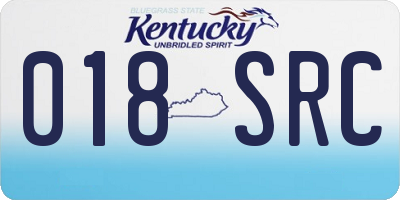 KY license plate 018SRC