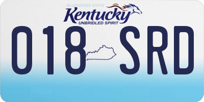 KY license plate 018SRD