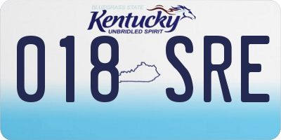 KY license plate 018SRE