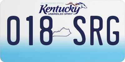 KY license plate 018SRG