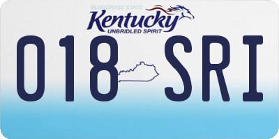 KY license plate 018SRI