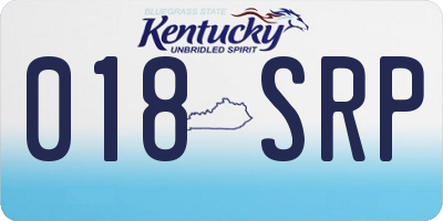 KY license plate 018SRP