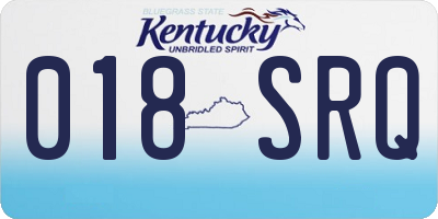 KY license plate 018SRQ
