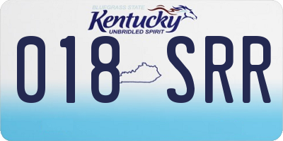 KY license plate 018SRR