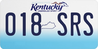 KY license plate 018SRS