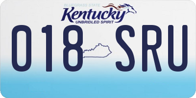 KY license plate 018SRU