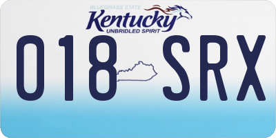 KY license plate 018SRX