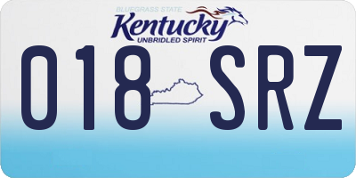 KY license plate 018SRZ