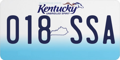 KY license plate 018SSA